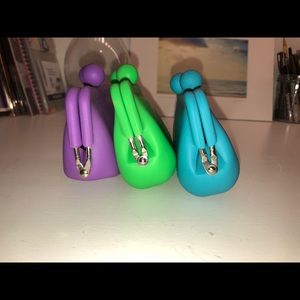 3 Silicon Coin Purses